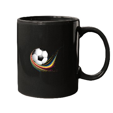 Discover Abstract football green colorful wave Mugs