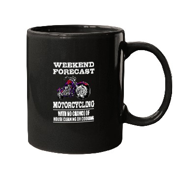 Discover Weekend Forecast Motorcycling Motorcycle Mugs