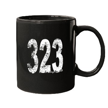 Discover Vintage Los Angeles Area Code 323 Mugs