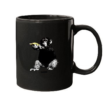 Discover MONKEY SHOOTING BANANA Mugs