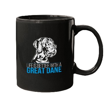 Discover LIFE IS BETTER WITH A GREAT DANE Mugs
