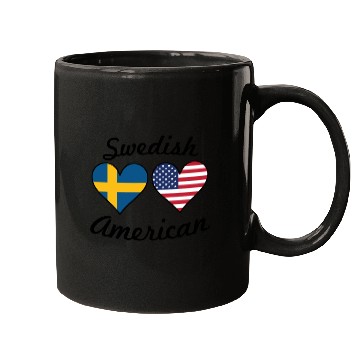Discover Swedish American Flag Hearts Mugs