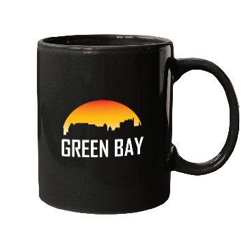 Discover Green Bay Wisconsin Sunset Skyline Mugs