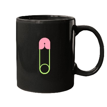 Discover Safety pin closed Mugs