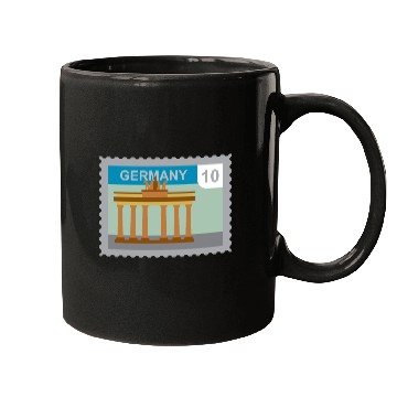 Discover germany mail stamp Mugs