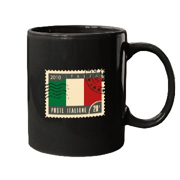 Discover italy post stamp Mugs