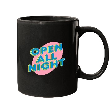 Discover open all night sign Mugs