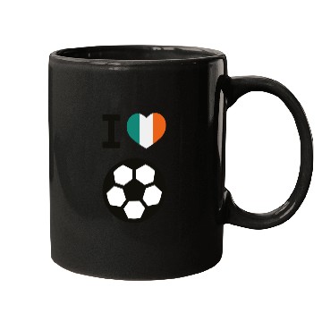 Discover I love Irish football Mugs