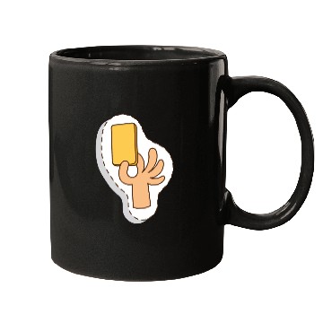 Discover Football referee yellow card Mugs