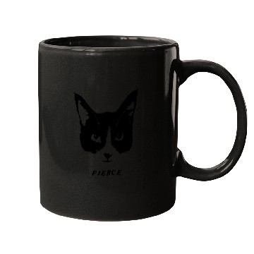 Discover Fierce Cat Face Mugs