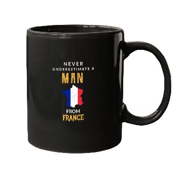 Discover Never underestimate a man from france! Mugs