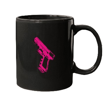 Discover Pink gun Mugs