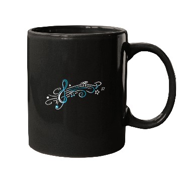 Discover Treble Clef with Stars and Notes Mugs