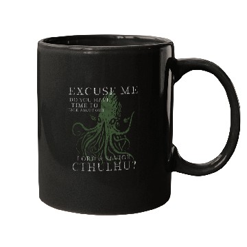 Discover Lord & Savior Cthulhu Funny Lovecraft Vintage Mugs
