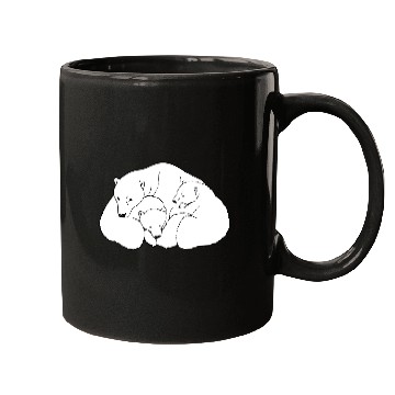 Discover Polar Bear w. Cubs Twins Mugs
