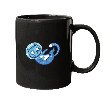Discover Space cat Mugs