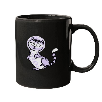 Discover Space cat Mugs
