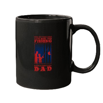 Discover Fishing Dad USA Mugs
