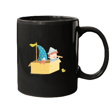 Discover Cute Sailor Boy in Box Mugs