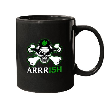 Discover ARRRISH Funny St Patrick's Day Pirate Saying Mugs