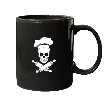 Discover baker skull hat gift love bread cake yummy relax Mugs