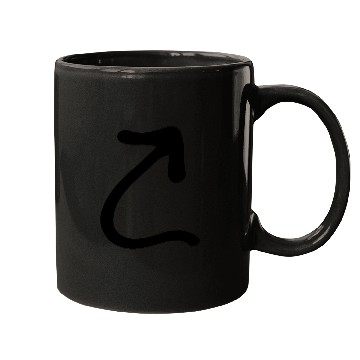 Discover Arrow curved up sign symbol Icon Mugs