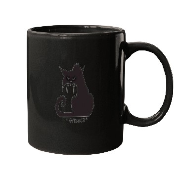 Discover Angry black cat Mugs
