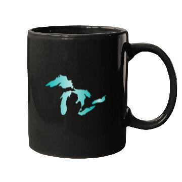 Discover Great Lakes Aqua Mugs