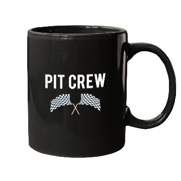 Discover Pit Crew Car Enthusiast Race Track or Drag Strip Design Mugs