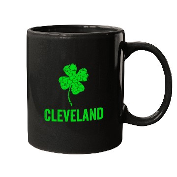 Discover Cleveland Irish, St Patricks Day, Four Leaf Clover Mugs