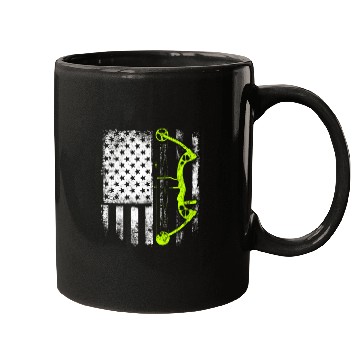 Discover Archery Compound Bow USA Flag Mugs