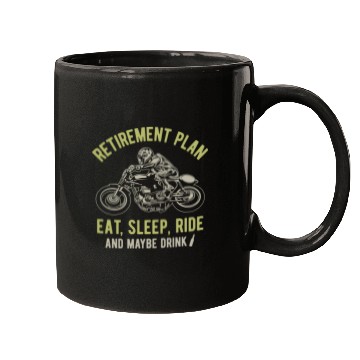 Discover Motorcycle Retirement Plan Mugs