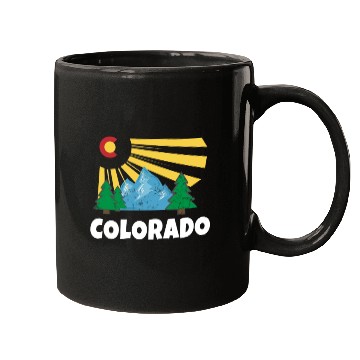 Discover Native Colorado Gifts CO State Flag Sunrise Mugs