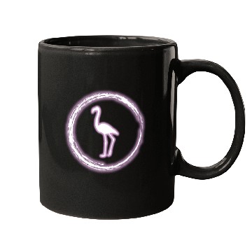 Discover Glow Circle Flamingo Bright Neon Glowing Effect Mugs