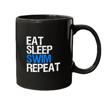 Discover Eat Sleep Swim Repeat Gift Swim Coach. Mugs