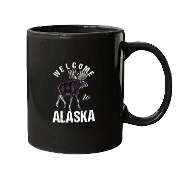 Discover Alaska Moose Welcome to Alaska Mugs