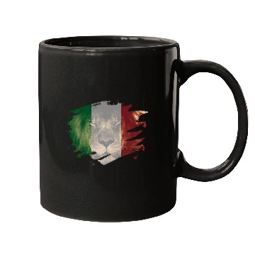 Discover Italy Flag & African Lion Picture Mugs