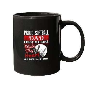 Discover Softball - softball dad s - proud softball dad Mugs