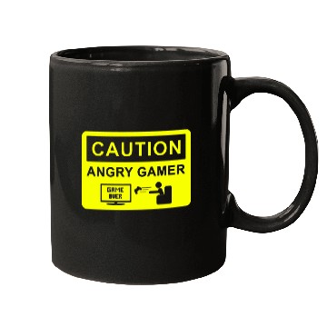 Discover CAUTION ANGRY GAMER MENS FUNNY COD BATTLEFIELD GAM Mugs