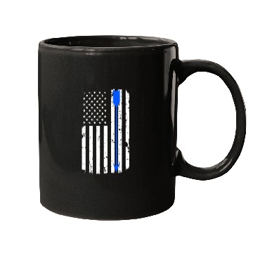 Discover Blue Archery Arrow Distressed American Flag Mugs