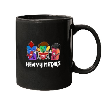 Discover Funny Heavy Metals Chemistry Elements Rock Band Mugs