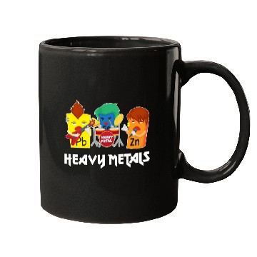Discover Funny Heavy Metals Chemistry Elements Rock Band Mugs