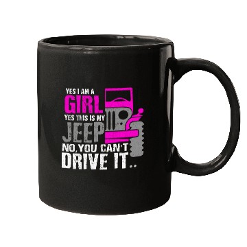 Discover Funny I Am A Girl This Is My Jeep Girl Car Gift Mugs