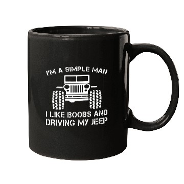 Discover I am a simple man jeep Mugs