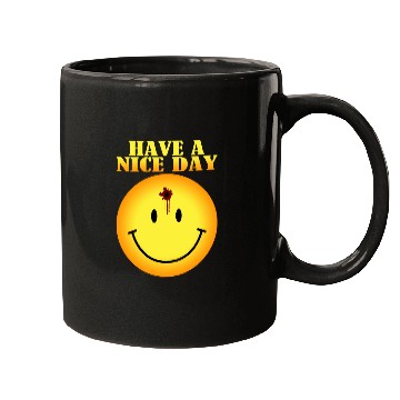 Discover smiley face bullet hole Mugs