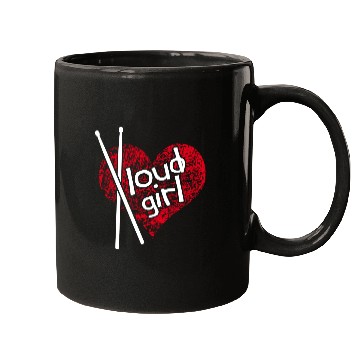 Discover Loud Girl. Drummer Girl Mugs
