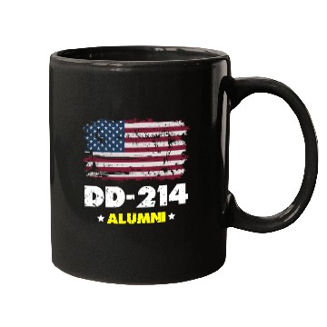 Discover DD-214 Us Armed Forces Alumni American Flag Mugs