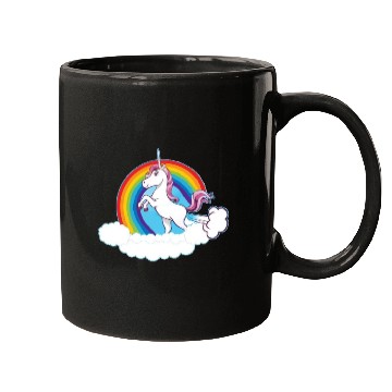 Discover Rainbow Unicorn Love Mugs
