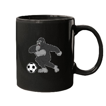 Discover Gorilla Mokey Ape Soccer Player Gift & Present Mugs