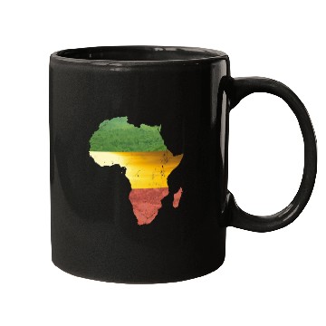 Discover Africa - red, gold and green Mugs